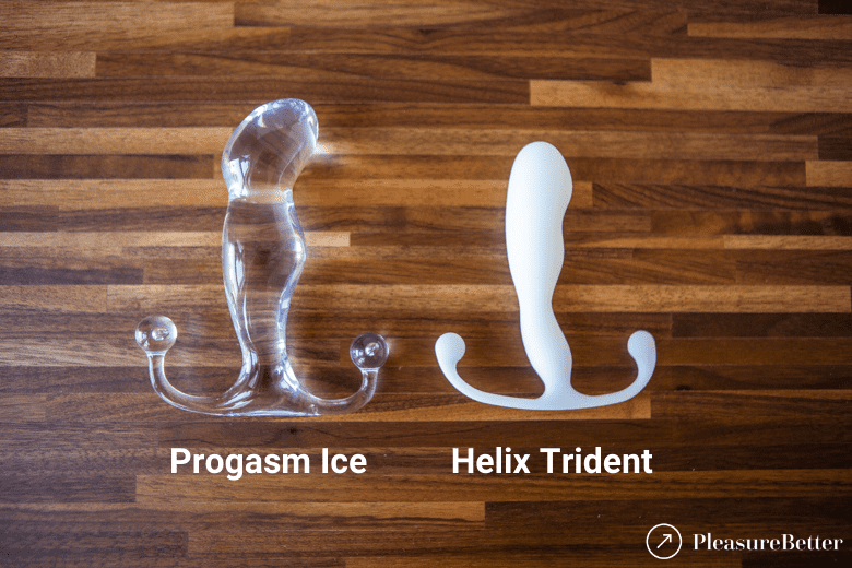 Aneros Progasm Ice vs Aneros Helix Trident for Size Comparison