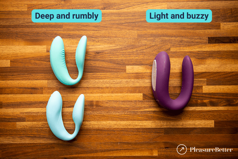 Deep and Rumbly We-Vibe Toys vs Light and Buzzy Double Joy