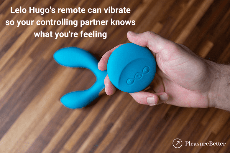 Lelo Hugo vibrating remote gives feedback to your partner