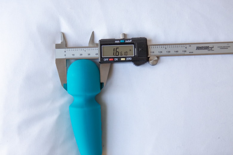 Lelo Smart Wand 2 Medium Head With Caliper Measurement Photo