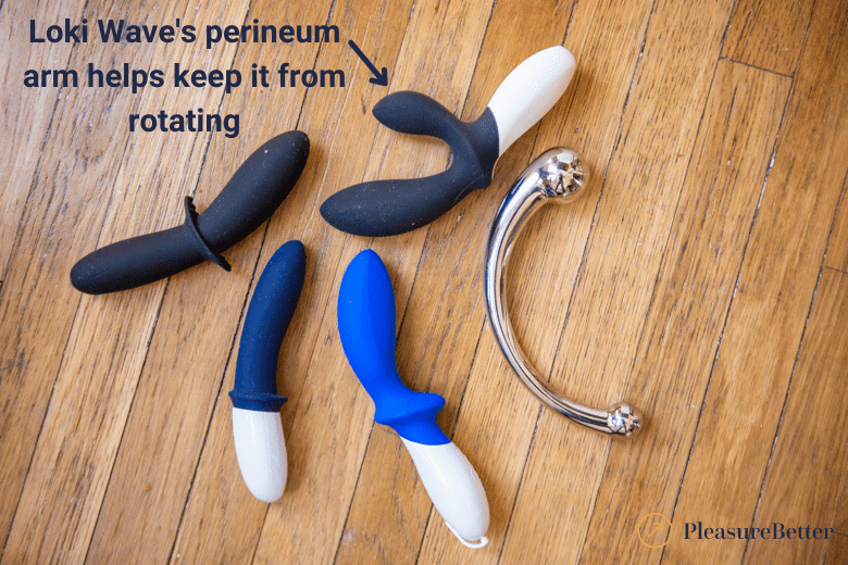 Loki Wave's Perineum arm prevents rotation over other handheld prostate massagers