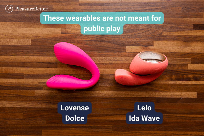 Lovense Dolce and Lelo Ida Wave - Wearable vibrators that are not good for public play