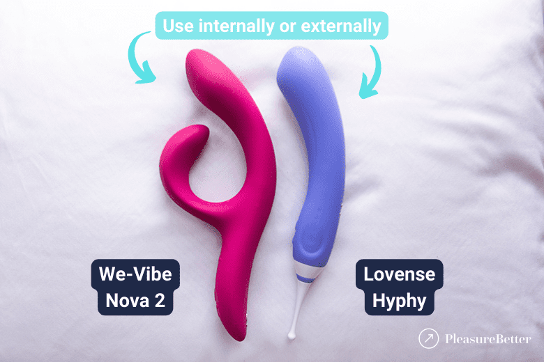 Lovense Hyphy and Nova 2 can have their broader arm used externally or internally