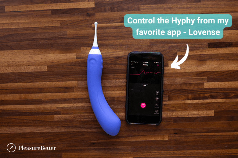 Lovense Hyphy with Lovense Remote app used to control it