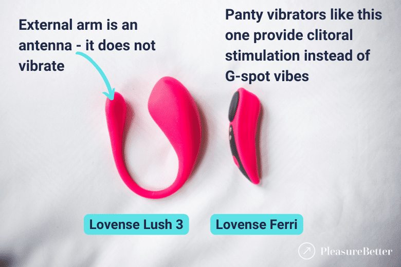 Lovense Lush 3 next to Lovense Ferri highlighting difference in stimulation