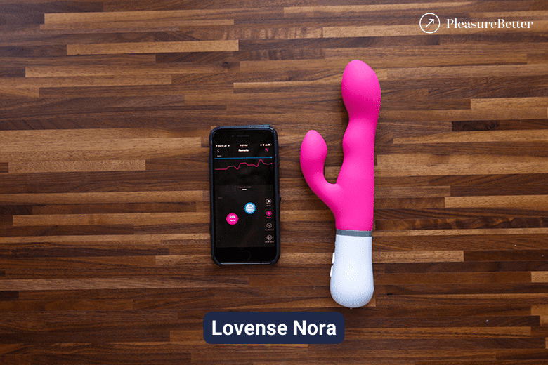 Lovense Nora app-controlled rabbit vibrator and Lovense app