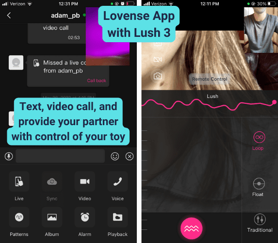 Lovense Video Call and Sharing Control Partner View