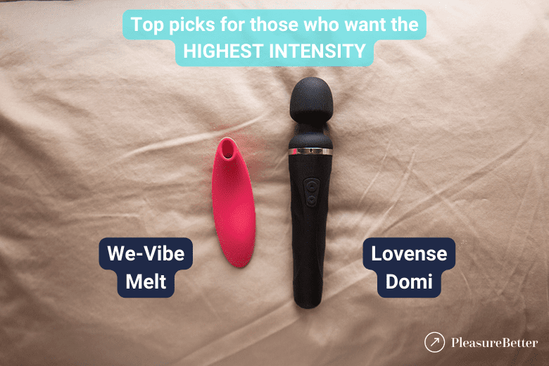 Most intense remote control vibrators - We-Vibe Melt and Lovense Domi