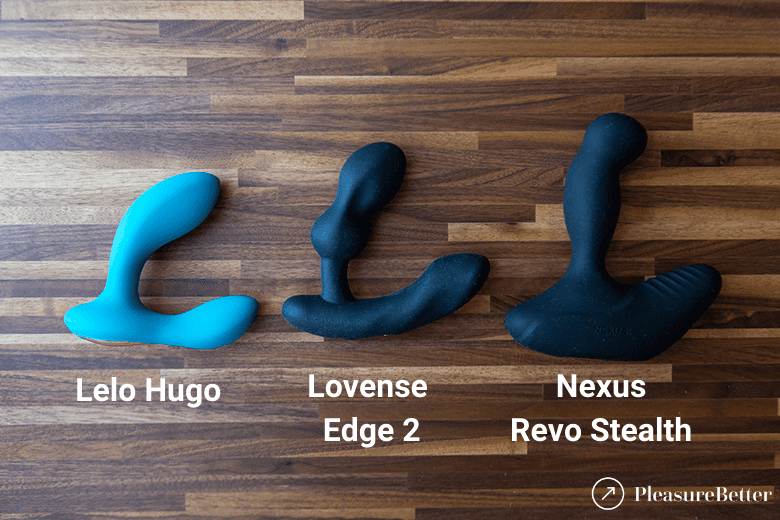 Nexus Revo Stealth Size Comparison to Lelo Hugo and Lovense Edge 2