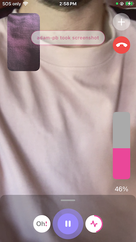 OhMiBod Power Slider During Video Call