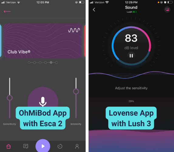 OhMiBod vs Lovense App Sound Control and Club Vibe