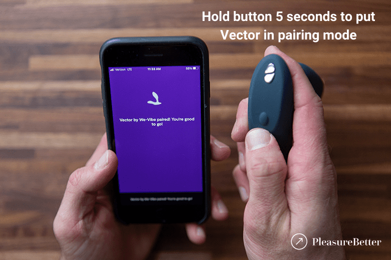 Pairing We-Vibe Vector with We-Connect App