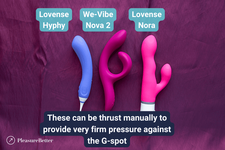 Remote control vibrators that let you control the amount of G-spot pressure - Lovense Hyphy, Nova 2, and Nora