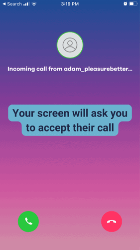Satisfyer Double Joy Call Acceptance Screen