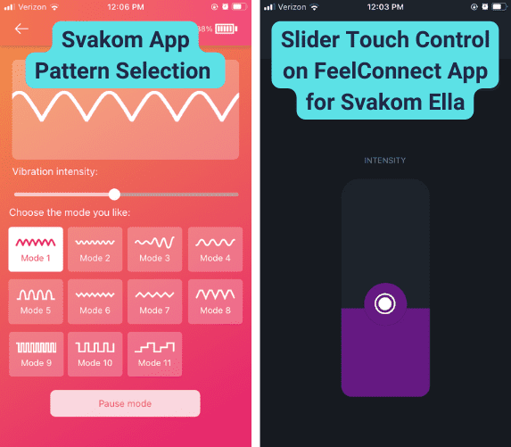Svakom Ella Pattern and Slider Control