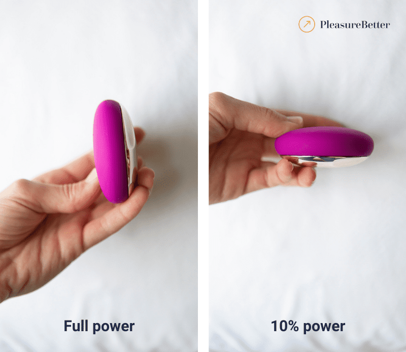 Tilting the remote controls the Lelo Tiani 3 with SenseMotion