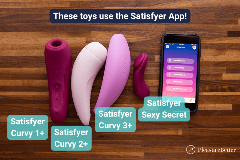 Toys that use the Satisfyer app - Sexy Secret, and Satisfyer Curvys