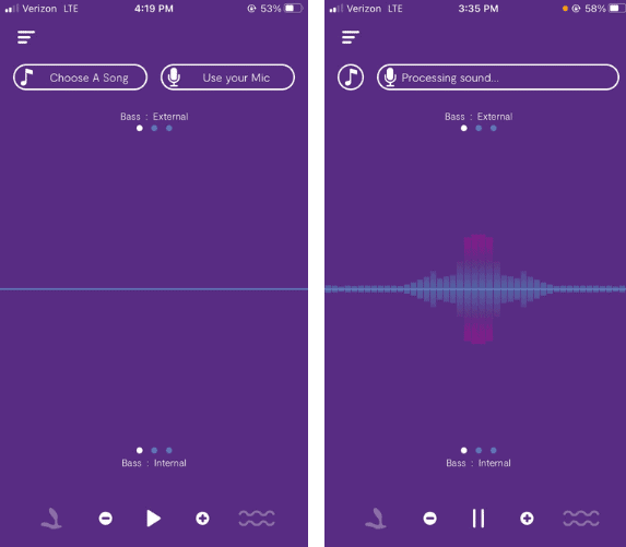 Using Music and Sound to control the We-Vibe Vector