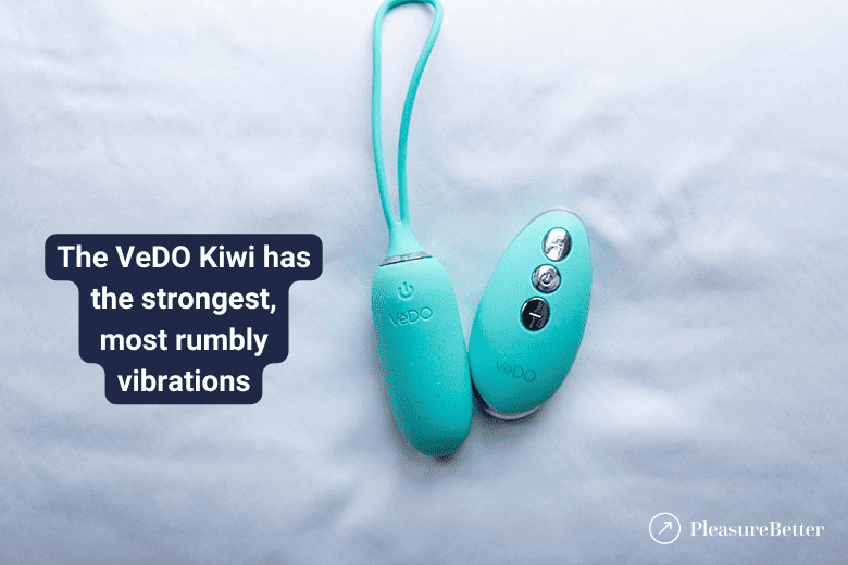 VeDO Kiwi remote controlled egg vibrator has powerful, rumbly vibrations