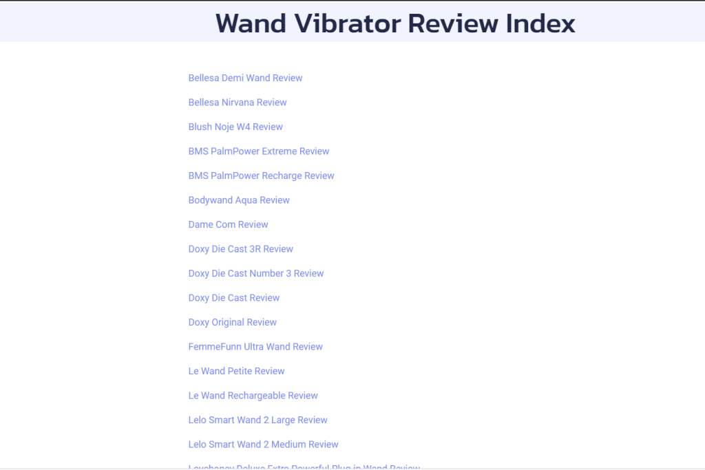 Wand Vibrator Review Index Featured Image