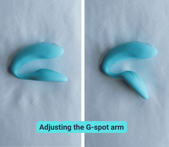 We-Vibe Chorus Adjusting G-spot Arm in Two Different Positions
