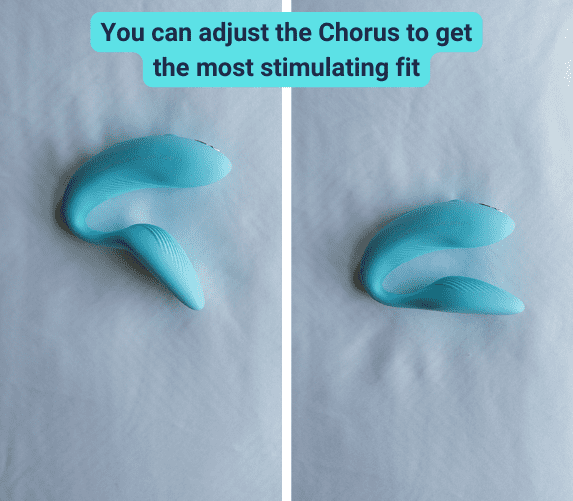 We-Vibe Chorus In Two Positions to Show Adjustment Options