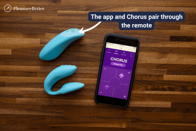 We-Vibe Chorus Which Pairs to Lovense App Through the Remote Control