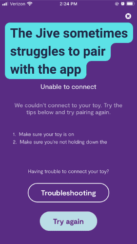 We-Vibe Jive Connection Issues