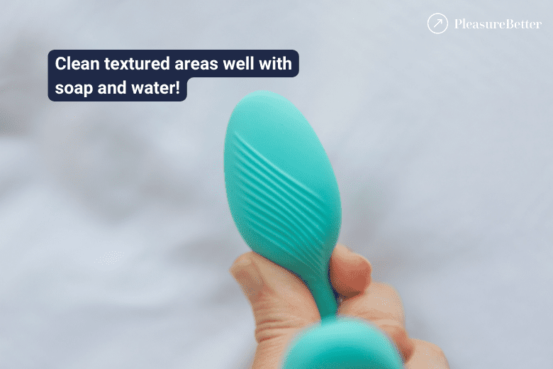 We-Vibe Sync's Textured Arm - Clean these spots well