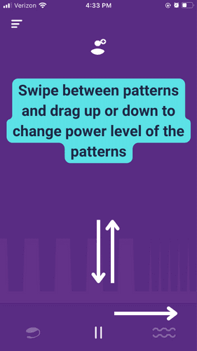 WeVibe Swipe Patterns and Drag to Adjust