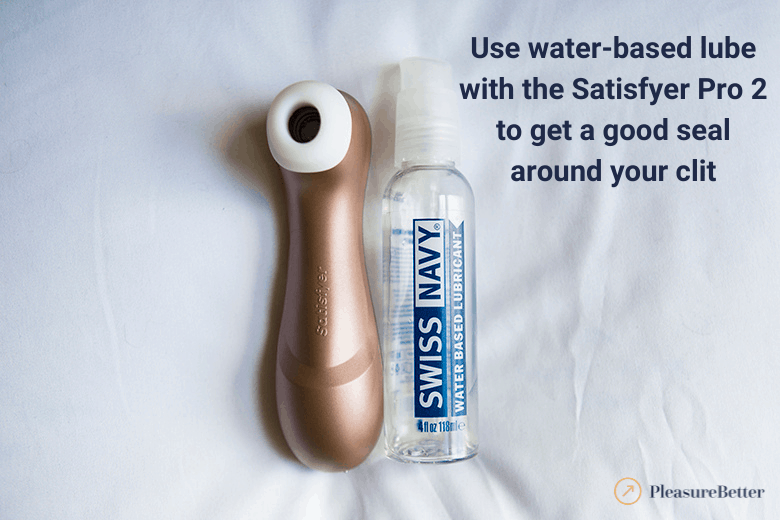 Use water-based lube with Satisfyer Pro 2